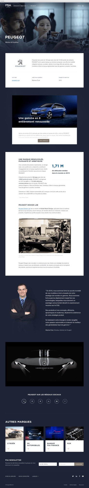 Groupe PSA site institutionnel